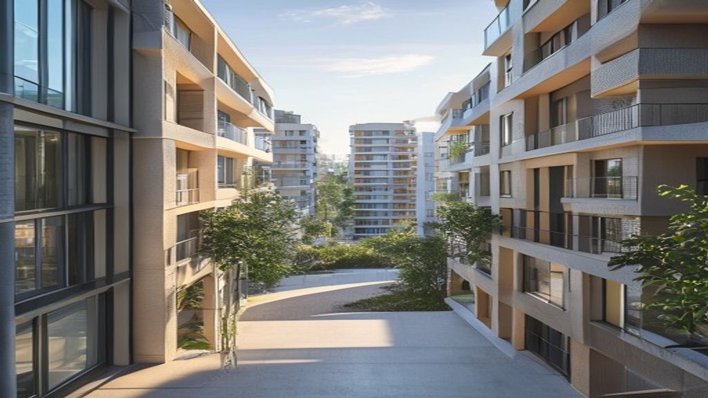 Modern apartment complex with available now signage, showcasing fresh rental units for immediate move‑in.
