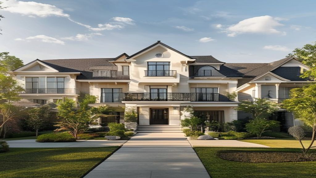 Luxury homes for sale with modern architecture and spacious gardens.