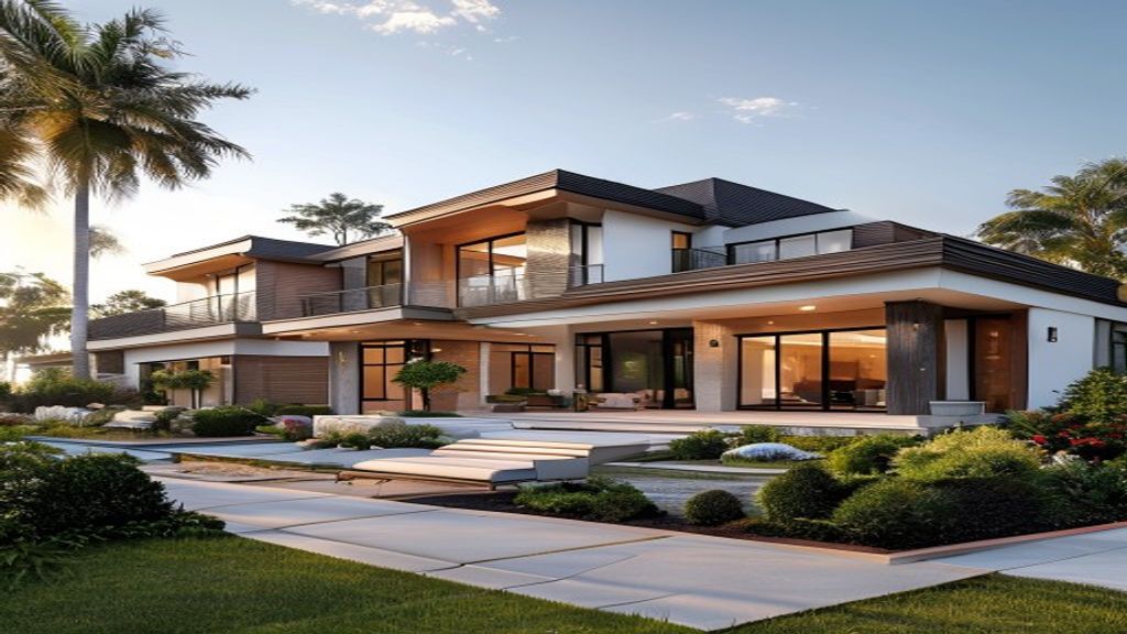 Spacious luxury home with modern design, private pool, and panoramic city views available for rent