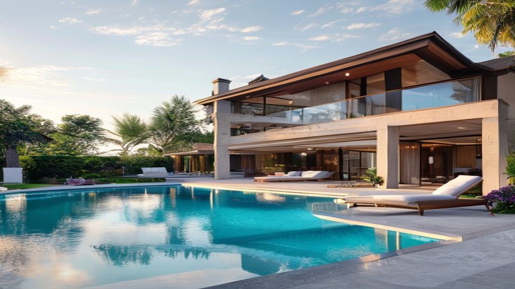 luxury house with pool