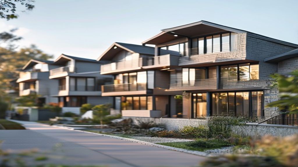 Modern new build houses showcase energy‑efficient design, open floor plans, and sleek exterior finishes.