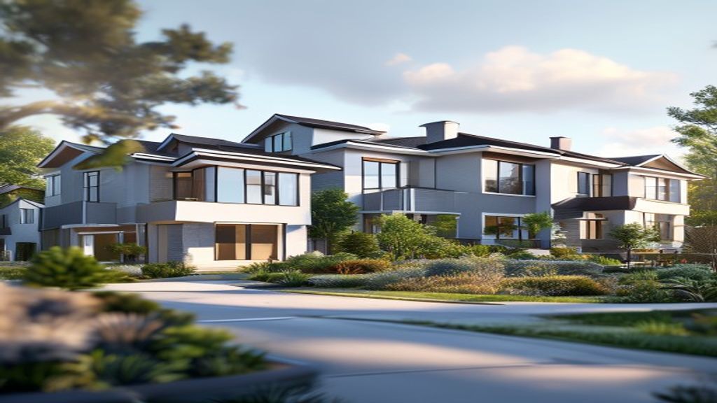 Modern new build houses for sale featuring spacious layouts, energy‑efficient design, and landscaped yards.