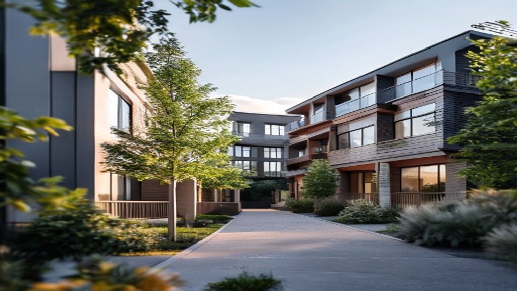 Modern new build properties with contemporary architecture and pristine finishes