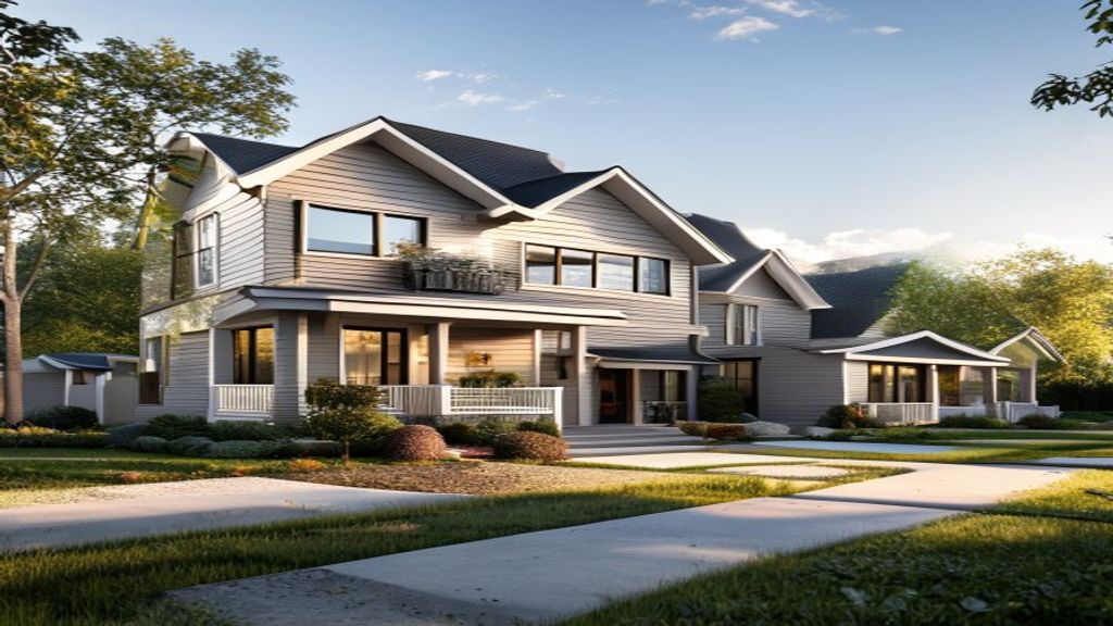 Modern newly built homes for sale with spacious design and bright exteriors.