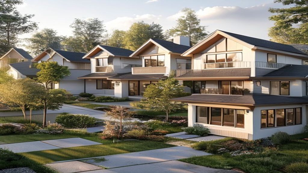 Modern newly built homes for sale showcasing contemporary design and spacious interiors.