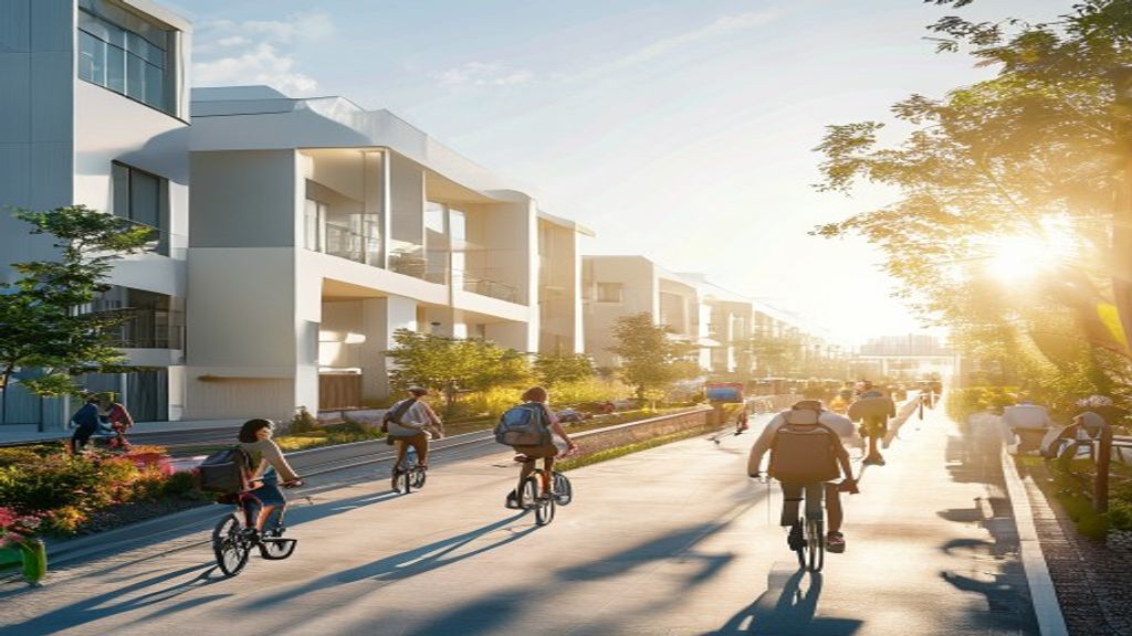 Modern housing developments showcasing innovative architecture and sustainable community design