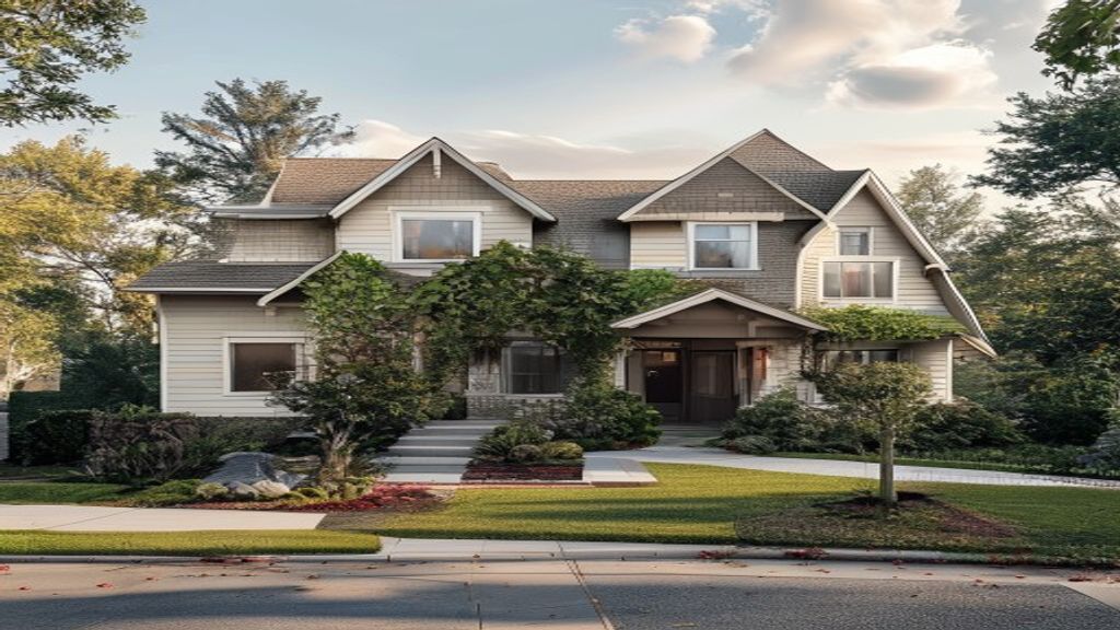 Spacious modern home with garden and garage, newly listed for sale in a quiet suburban neighborhood