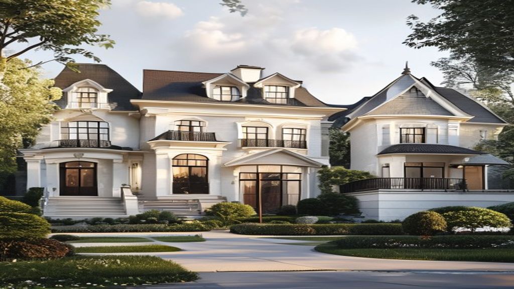Elegant posh houses showcase luxury architecture, manicured gardens, and premium interior design.