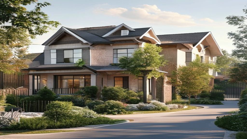Modern apartment building with For Sale sign highlighting available rental properties for investors