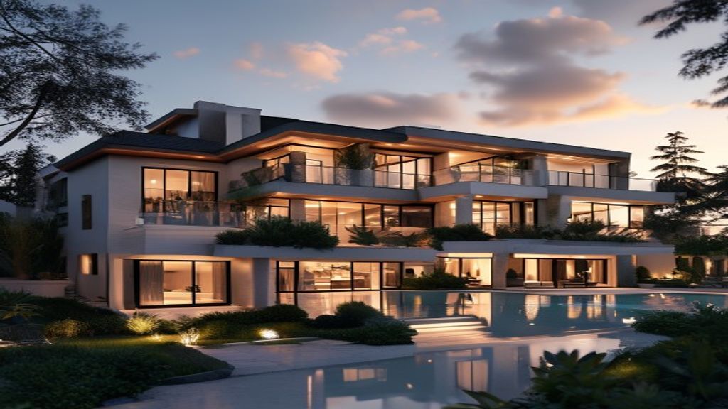 Elegant luxury homes with modern architecture and pristine landscaping.